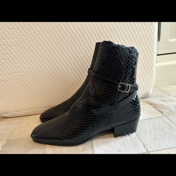Saint Laurent Black Laquered Python Women’s Boot size 37. (Fits like a 7.5) - Picture 7 of 9
